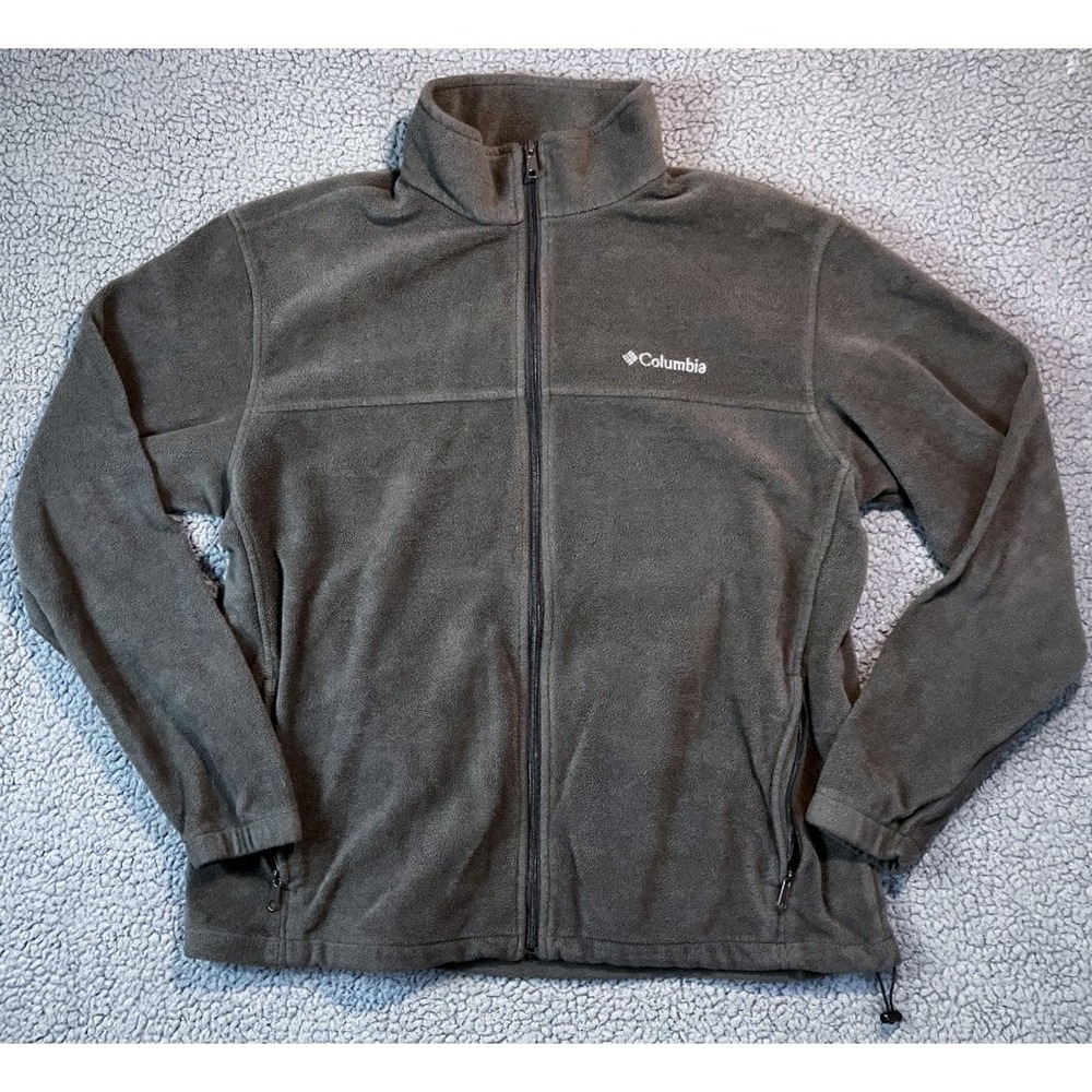 Columbia Steens Mountain Full Zip Fleece Jacket‎ Olive Green Mens Large
